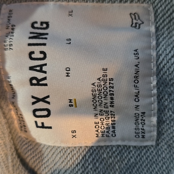 Fox Racing Blue-Gray Hoodie - Picture 3 of 4